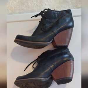 Kork-Ease Black and Brown Ankle Booties